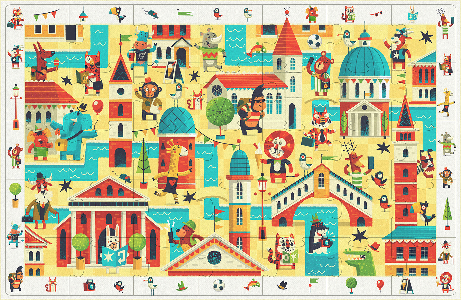 Animal City animals games illustration puzzle