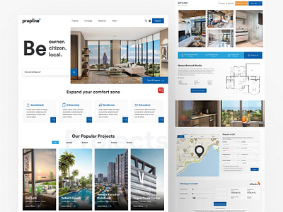 Propline Real Estate app application booking design interface real estate rental responsive ui user experience user interface ux web web design web site