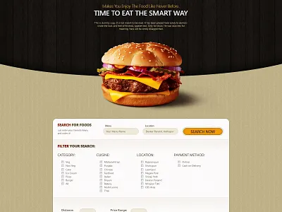 Sit N Eat food logo design website design