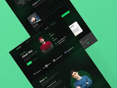 Portfolio Landing Page app branding design graphic design typography ui ux