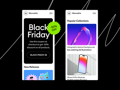 Black Friday 3d abstract black friday fluid gradient liquid mobile mockup promotion sale ui