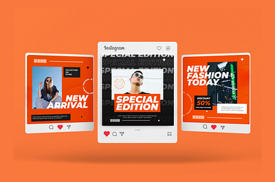 Cool Fashion Social Media Design ads banner banner branding design ecommerce graphic design illustration logo marketplace mobile ui vector