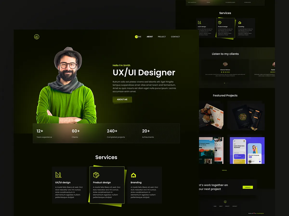 UI UX Portfolio designs, themes, templates and downloadable graphic ...