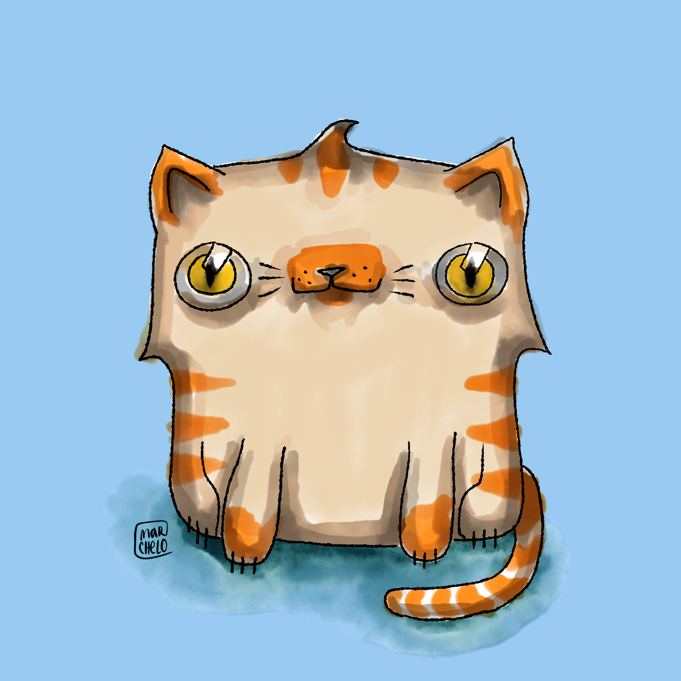 Mishi-fou, personal project, 2022. illustration