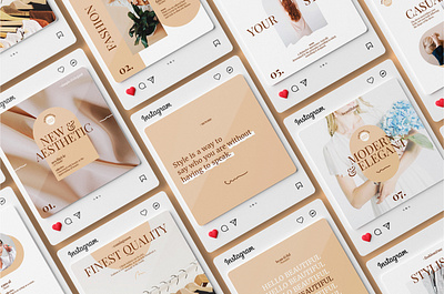 Aesthetic Social Media Design ads banner banner branding design ecommerce graphic design illustration logo marketplace mobile ui vector