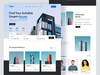 Home Real Estate Website apartment architecture ashik branding building case study graphic design home house popular shot properties real estate real estate agency real estate website realestate residence ui website