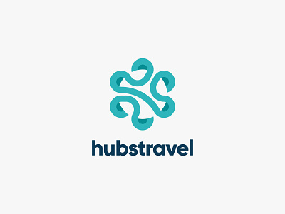 Hubstravel - Logo design, branding, travel company abstract logo branding company logo lettering logo logo design logotype minimalist logo modern logo monogram simple logo travel company travel logo typography