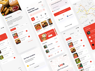 Online Food Delivery APP UI UX 3d animation branding graphic design logo motion graphics ui