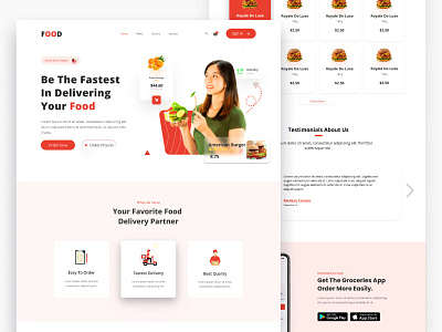 Food web app UI UX 3d animation branding graphic design logo motion graphics ui