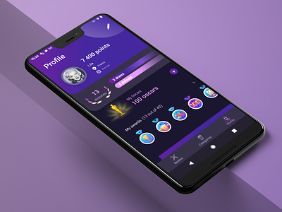 Cinema Quiz - Profile android application design interface ios mobile