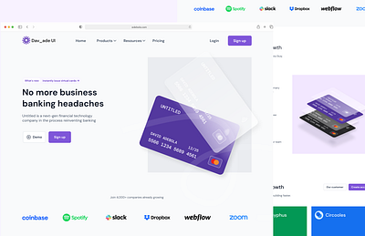 Fintech Landing Page Design clean ui design ui ui design user interface ux