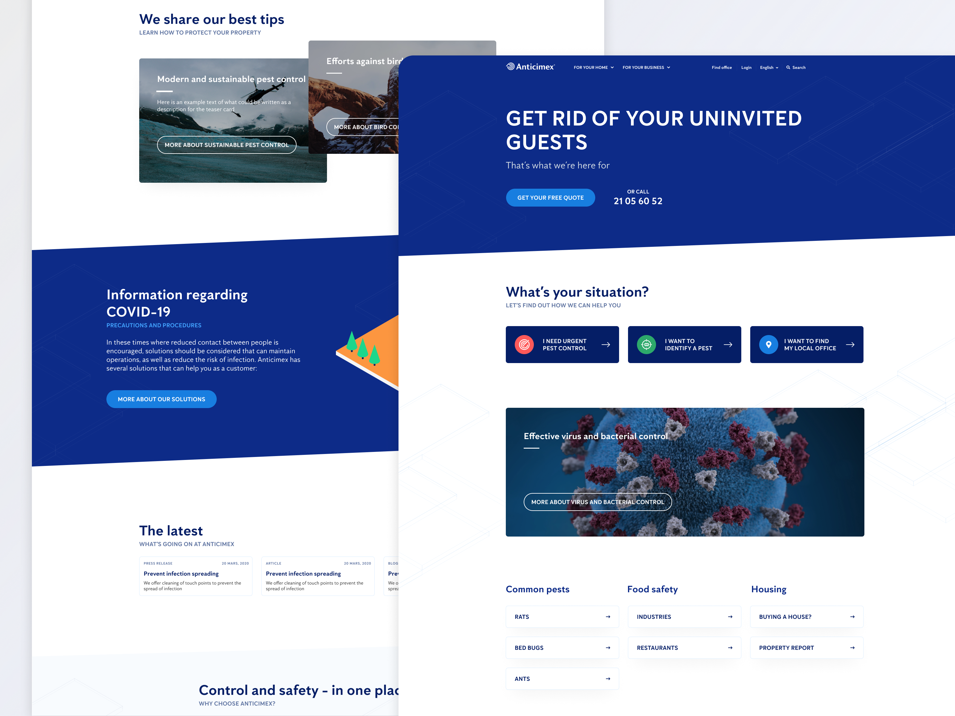 Example of Anticimex Website