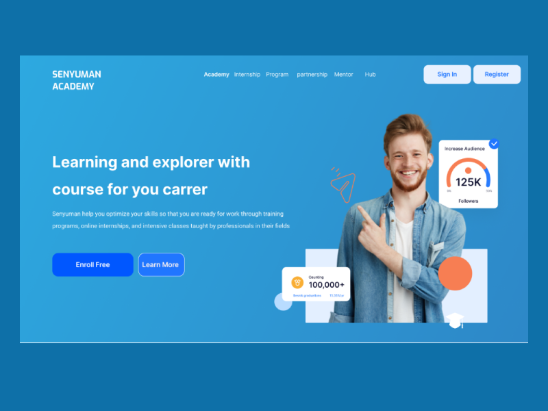 Header UI Design website by YOVI IHSAN PANDAWA on Dribbble
