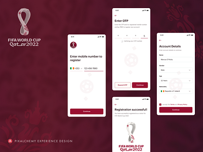 Onboarding screens akhil sunny asish sunny clean design fifa football forms minimal mobile app mobile design mobile ui onboarding pixalchemy product product design quatar 2022 soccer ui ux worldcup 2022