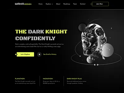 NFT landing page hero area crypto crypto currency defi graphic design hero area home page landing page metaverse nft typhography ui