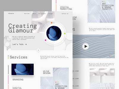 Digital company landing page design clean ui design ui ux