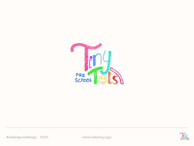 Tiny Tots - Day 15 Daily Logo Challenge branding challenge childish dailylogo dailylogochallenge design graphic design handwritten handwrittenlogo kindergarten logo logo a day logodesign logodesignchallenge logos nursery preschool rainbow tinytots typography