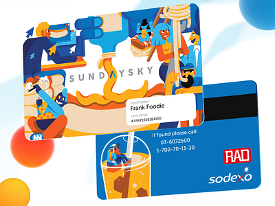 Sundaysky Convenience Card Design adobe illustrator blue branding card cibus covid 19 figma food free for hire illustration marketing rebranding red sodexo vector work yellow