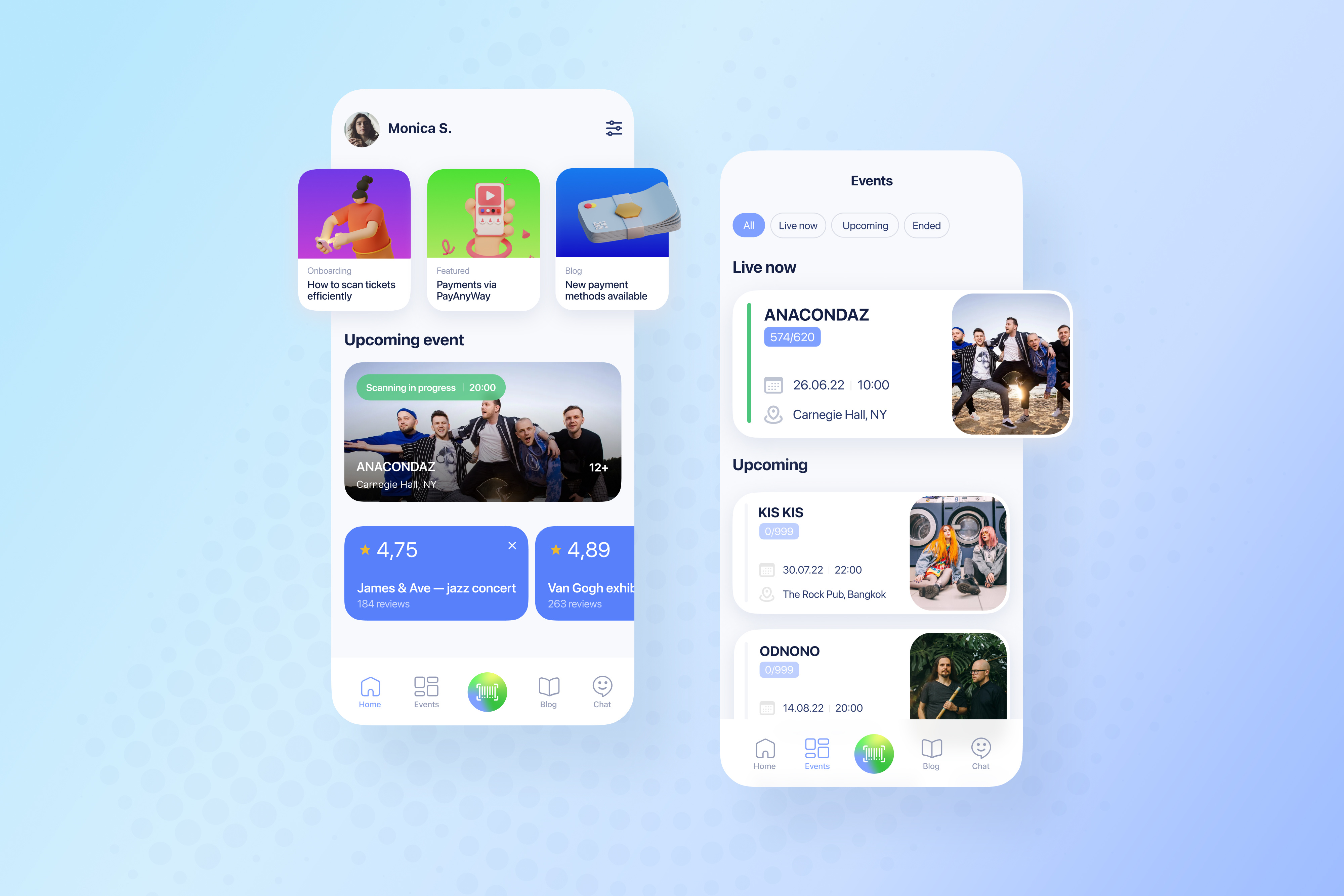 Ticket Scanning App app clean flat graphic design mobile mobile app scan scanning ticket ticketing ui ux