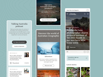 Australian Geographic - Mobile version animals clean design environment mobile mobile design mobile screens nature product typography ui ux website