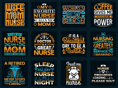 Nurse t-shirt design bundle amazon t shirt branding design fashion graphic t shirt merch by amazon new shirt design new t shirt design nurse shirt design t shirt t shirt design t shirt logo typography typography t shirt design vector