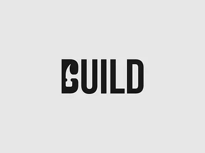 Build Logo concept brand identity branding build hammer illustrator logo logo design logo identity minimalist typography vector wordmark