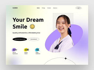 Dental website/Header Design clinic dental web dental website design doctors dribble top shot figma header health health web design health website hero section landingpage medical medicine top shot ui ux web