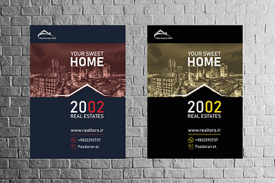 2002 Real Estate Poster adobe illustrator advertising art brand identity branding company design graphic design illustration logo poster promotional vector