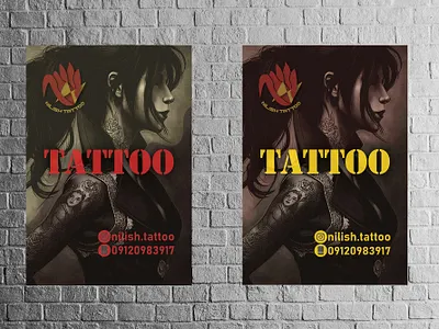 Nilish Tattoo Poster adobe illustrator advertising art brand identity branding company design graphic design illustration logo poster promotional vector