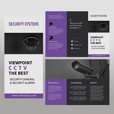 Three-leaflet brochure 01 adobe illustrator advertising art brand identity branding brochure company design graphic design illustration logo promotional three leaflet brochure vector