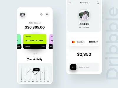 Payment App UI. graphic design product design ui ux