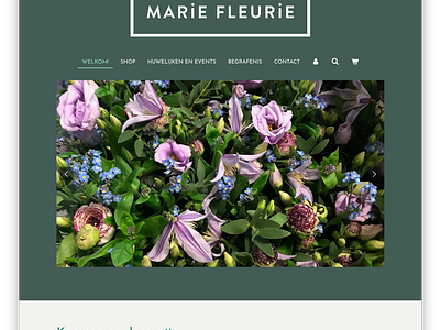 MarieFleurie branding candles christmas flowers gifs green ideas inspiration logo online store seasonal ui webshop