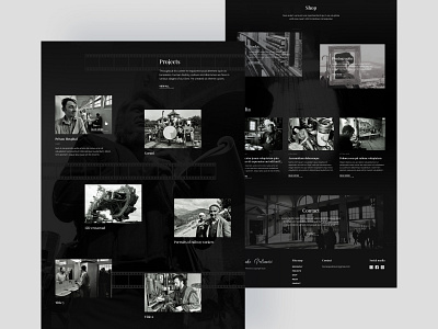 Branko Pelinović personal website black white branko cinematography design homepage interface modern pelinovic photographer photography ui ux ui design web design website