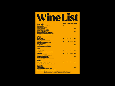 The Love Inn Wine List 2d adobe brand branding design food graphic graphic design identity illustrator inn layout menu photoshop print pub restaurant type typography yellow