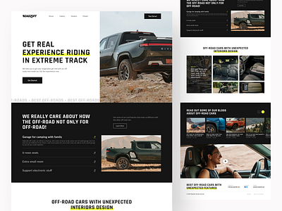 Off-road | Car Landing Page car car landing page car website clean clean website drive ev hero section landing page minimalist modern website off road off road offroad professional looks road off transport website website landing page website ui design