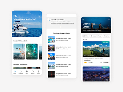 Travel app ui app design figmadesign illustration ui designer ui ux uidesign
