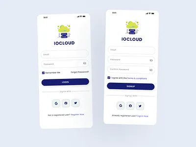 Simplistic login and signup mobile screen design login ui mobile ui professional ui signup ui simplistic ui ui ux
