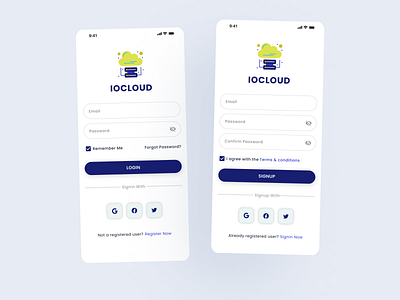 Simplistic login and signup mobile screen design login ui mobile ui professional ui signup ui simplistic ui ui ux