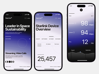 StarLink App Concept app blur concept creative grid inspiration interface layout mars mobile app mobile design planets space spacex starlink typo ui ux web webdesign