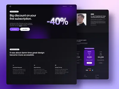 Black Friday Landing Page black black friday campaign dark dark mode landing landing page minimal modern sale ui ux web website wordpress