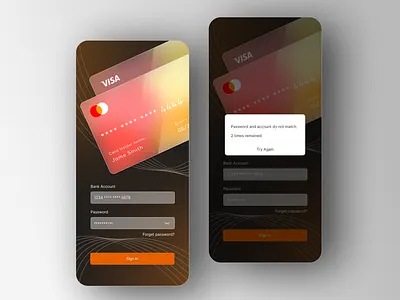 Financial app Login Page design app graphic design ui ux
