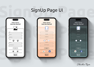 Sign Up Page UI dailyui figma ui ui design