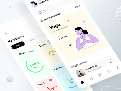 Illustration Exploration for Yoga App! 🧘 by Ajit RG for Hybreed on Dribbble