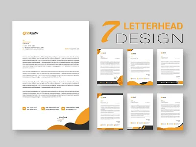 Letterhead Template Bundle Design branding business card corporate letterhead design graphic design graphicsobai letter letterhead letterhead design letterhead mockup logo modern letterhead pad design popular print simple letterhead design