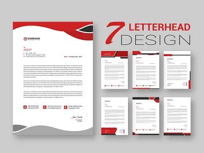 Letterhead Template Bundle Design brand design branding bundle business card corporate letterhead design graphic design graphicsobai letter letterhead logo modern letterhead pad design popular print