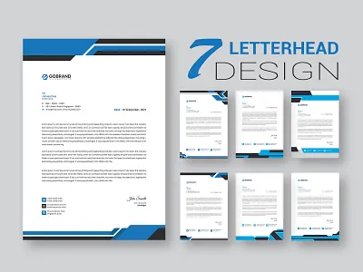 Letterhead Template Bundle Design branding business card company letterhead design corporate letterhead design graphic design graphicsobai letterhead letterhead design logo modern letterhead pad design popular print simple letterhead