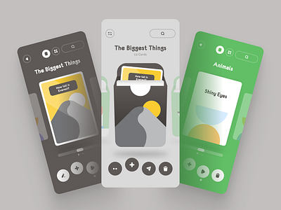 Flashcard App - UI Design app application branding design graphic illustration interface logo ui ux