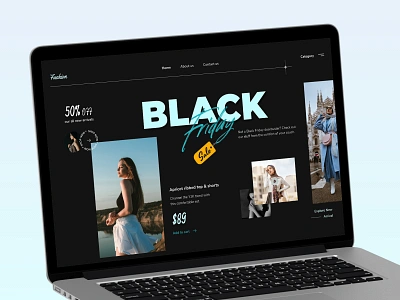 Black Friday🍾 | Ecommerce Web Platform UI Design black friday clothing dark marketplace dark mode design digital sale ecommerce excellent webworld fashion friday sale landing page mobile app offer special offer ui8 web ui website