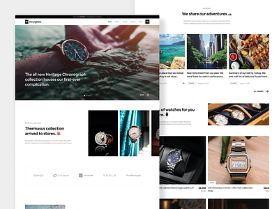 Hourglass - Shopify Store Template concept e commerce luxury shopify store template ui user interface watch