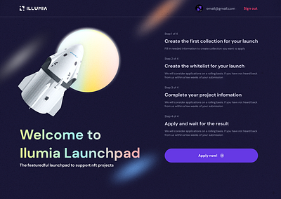 Launpad Introduction Page nft launchpad ui